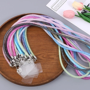 Glitter Phone Lanyard Crossbody Shiny Rhinestone Bag Replacement Chain Strap Anti Lost Universal For Women Girls