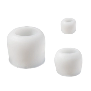Trois tailles de moules en silicone semi-transparents pour bougies roses et artisanat DIY