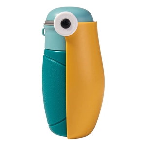 Portable bird-shaped pet water bottle with ergonomic grip for outdoor dog hydration