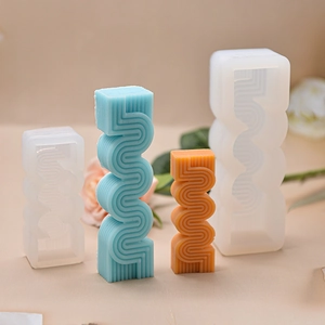 Geometric Wave S-Shape Silicone Mold Long Curve Strip For DIY Aromatherapy Candle Making Soap Plaster Home Decor