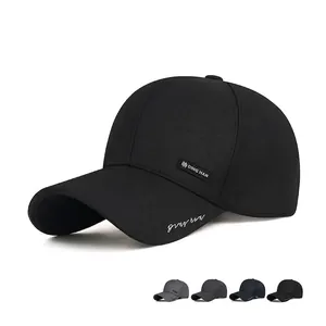 Men Baseball Cap Polyester Twill Curved Brim Adjustable Metal Buckle Breathable Sun Protection Outdoor Casual Embroidered
