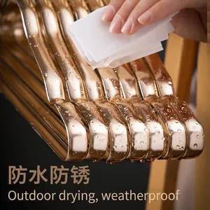 Premium rose gold aluminum alloy clothes hanger with waterproof rust-proof surface texture