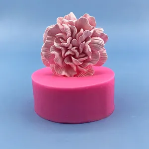 3D Peony and Carnation flower silicone mold for handmade soap and candle making