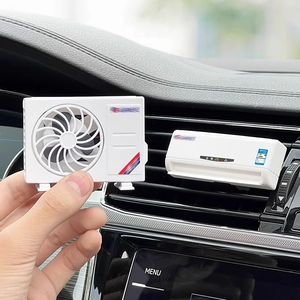 Mini car air conditioner model air freshener for vent outlet in white finish