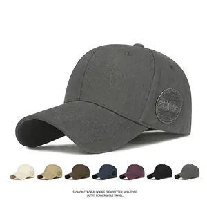 Cotton Baseball Cap Adjustable Metal Buckle Curved Brim Sun Protection Hat 6-Panel Classic Casual Sporty Outdoor Unisex