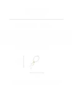 Guida alle dimensioni della collana a fiori dorata con lunghezza 71,5 cm e peso 9,7 g