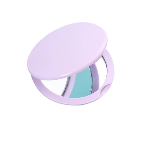 Miroir de maquillage rond pliable lavande avec design à double face pour la beauté