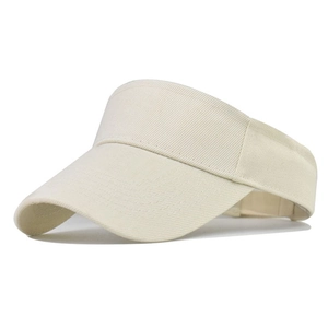 Detailansicht beige Sonnenblende mit Twill-Struktur und integriertem Schweißband
