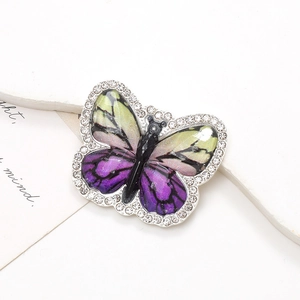Accessoire papillon exquis avec émail dégradé et strass en cristal étincelants de qualité