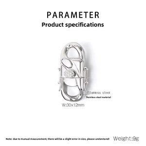 Technical drawing of 30x12mm stainless steel dragon clasp for jewelry DIY crafts