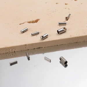 Connecteurs à sertir tête de serpent en acier inoxydable pour colliers et bijoux DIY