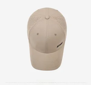 Top view of quick-dry baseball cap with laser-cut side vents and Spirit embroidery