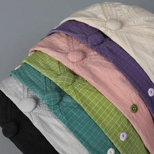 Fashionable quick-dry plaid baseball caps in various colors for casual sports styling