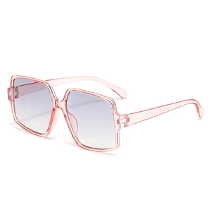 Oversized irregular pink frame sunglasses with gradient lenses for men and women