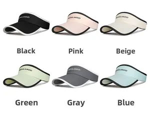 Detailed grid view of outdoor ice silk sun visors in six vibrant assorted colors