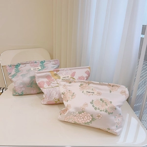 Florale Jacquard Kosmetiktasche Im Neuen Chinesischen Stil Kosmetikbeutel Damen Elegante Reißverschluss Handtasche Reisesorganisator