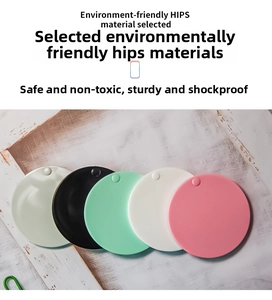 Detail of colorful round makeup mirrors made from durable HIPS eco-friendly material