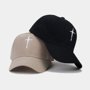 Casquettes de baseball noires et kaki classiques avec broderie étoile et texture sergé