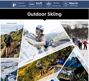 Waterproof thermal gloves for mountain climbing, skiing, and cycling in outdoor scenes
