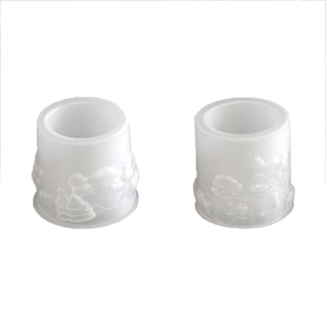 3D Santa Claus and Elk embossed silicone candle jar mold for DIY resin craft sets