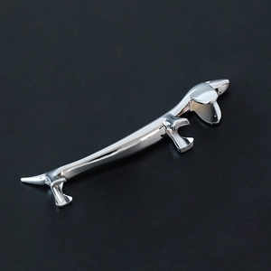 Polished silver dachshund dog cutlery rest and creative metal chopstick holder stand