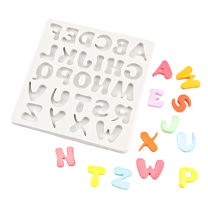 Stampo in silicone a 26 lettere maiuscole per cioccolato DIY e decorazioni per torte
