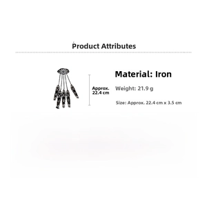 Detailed view showing iron hollow flower finger armor bracelet weight and dimensions