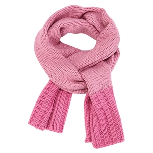 Gestrickter Kinder-Schal mit vertikaler Textur in Rosa für Mädchen im Winter