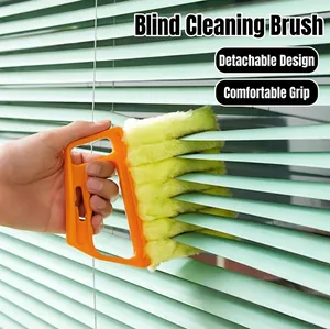 Venetian Blind Cleaner Brush Microfiber Multi Slat Dusting Tool For Air Conditioner Vent Detachable Washable Handheld