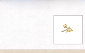 Detailed specifications for S925 sterling silver flower stud with cubic zirconia stones