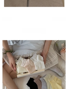 Breathable silk-blend ankle socks in pastel colors shown in a cozy home setting