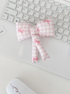 Accessoire de sac à dos avec nœud à carreaux roses de style coréen pour filles
