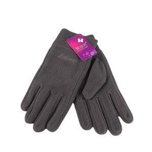 Gants d'hiver chauds en polaire gris foncé pour cyclisme avec poignets élastiques