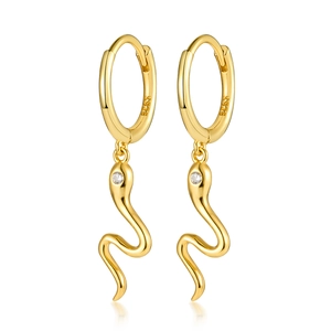 925 Sterling Silber Schlangen Ohrringe Mit Zirkonia Tierform Einzigartiger Minimalistischer Modeschmuck Für Damen Mädchen