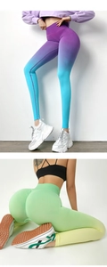 Détails du legging de yoga taille haute avec dégradé et effet push-up fessier galbé