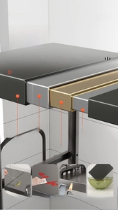 Detail view of multi-layer metal shelf coating with anti-rust and scratch-resistant finish