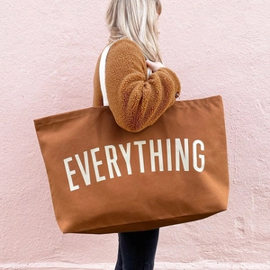 Borsa Tote Extra Large In Tela Con Stampa Lettere Everything Borsa A Spalla Per Shopping Viaggi Weekend All'aperto