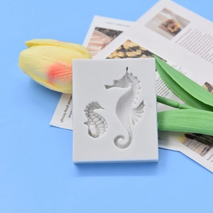 Ocean theme seahorse silicone mold for DIY fondant and chocolate cake decorating