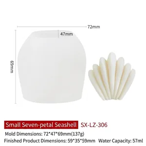 Witte schelp siliconen mal voor DIY oceaan thema geurkaarsen