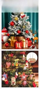 Detailed macro view showing gold and silver hanging cords on festive Christmas ornaments.