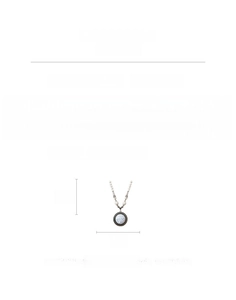 Detailed view of bohemian vintage stone pendant necklace with length measurements