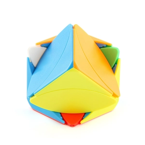 5.5cm maple leaf shaped puzzle cube with smooth colorful geometric surface and professional finish