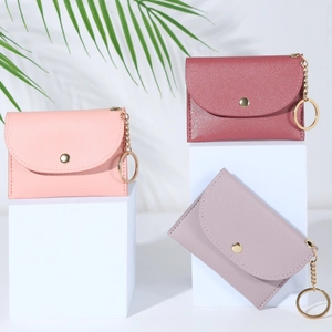 Porte-cartes enveloppe minimalistes avec boutons dorés et porte-clés en plusieurs couleurs