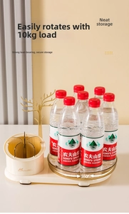 Rotating makeup organizer with deer antler detail showing strong weight capacity support