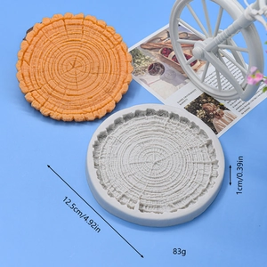 Moule en silicone souche d'arbre avec grain de bois pour pâtisserie et loisirs créatifs