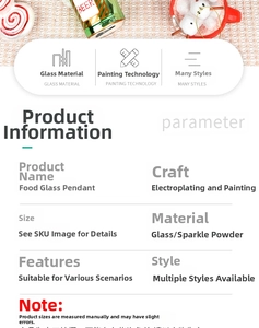 Detail specifications of beer and lollipop glass ornaments with electroplated finish