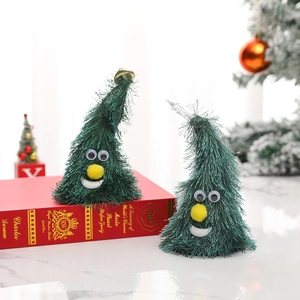 Sapins de Noël musicaux en peluche animés avec yeux mobiles pour décor de fête