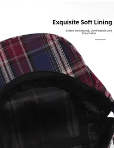 Détail de la doublure en coton doux et de la bande anti-transpiration d'une casquette