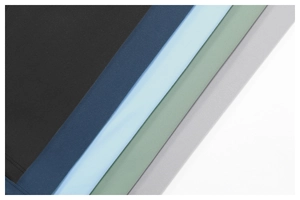 Détail des échantillons de tissu mat pour pantalons de yoga avec coutures de qualité