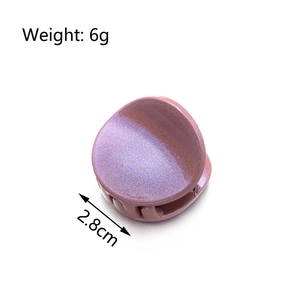 Mini Glitzer Haarklammer in Pink für Kinder, 2,8cm Durchmesser und 6g Gewicht